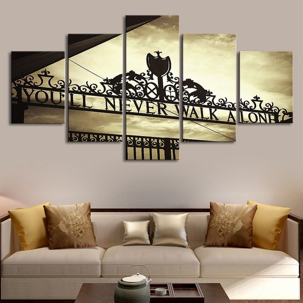 

explosive living room l decoration five painting canvas canvas anfield stadium