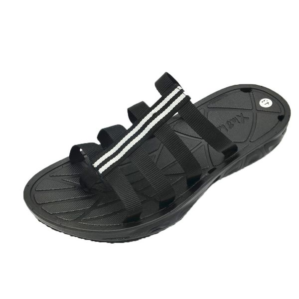

sagace men home indoors slippers flip flops fashion clip toe sandals non-slip shallow beach slides designer soft slip-on shoes, Black