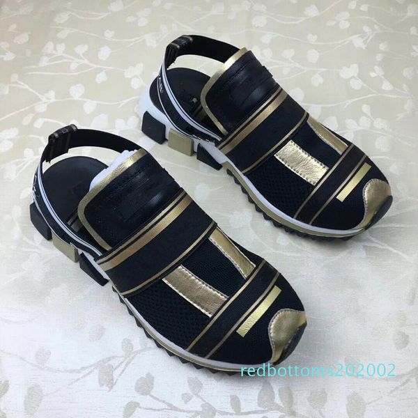 

2019 new korean version of the wild simple retro students harajuku style ulzzang roman shoes sandals for men and women r02, Black
