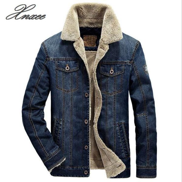 

2019 mens winter thick fleece chest pockets rodeo lined denim jackets fashion mens jeans jacket thicken warm winter outwear male, Black;brown