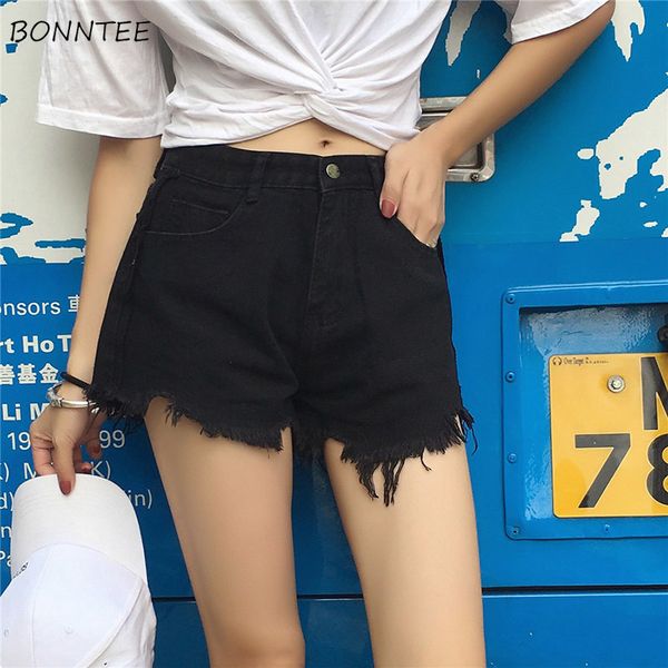 

shorts women 2019 new korean version high waist wide leg female students summer womens slim black breathable soft daily pockets, White;black