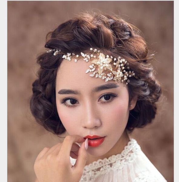 

european bridal headdresses gold and silver rhinestone alloy handmade headwear bridal handmade jewelry