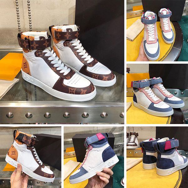 

роскошные дизайнерские туфли мужские кроссовки высокое качество открытый тренеры мужская мода дикий высокий топ повседневная обувь размер 39, Black