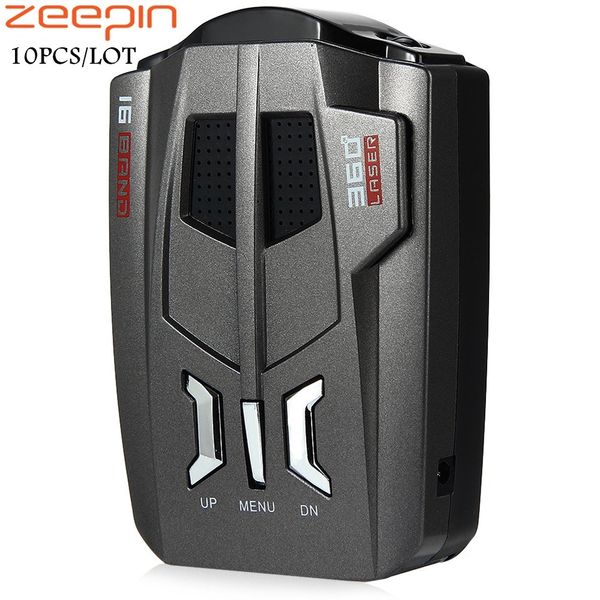 

10pcs/lot v9 car 360 degrees speed laser voice alert warning 16 band auto truck vehicle drop ship