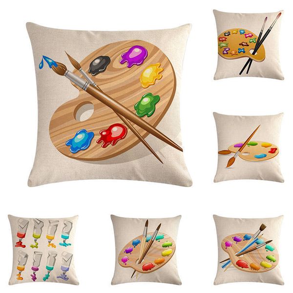 

акварель кисти подушка обложка для печати белья нежность диван сиденье дом декоративные бросьте наволочку housse de coussin zy1018