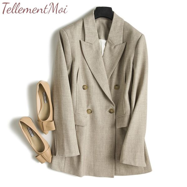

women blazers and jackets vintage double breasted solid classic suits coat feminino blazer outerwear 2019 autumn, White;black