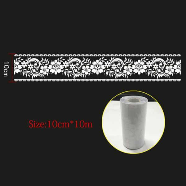 

pvc wall waist sticker waterproof household lace wall waist sticker decoration