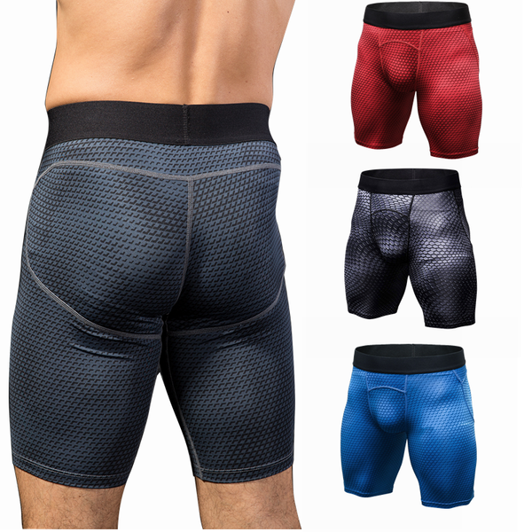 

running shorts men's outdoor sport gym fitness short pants compression for men, Black;blue