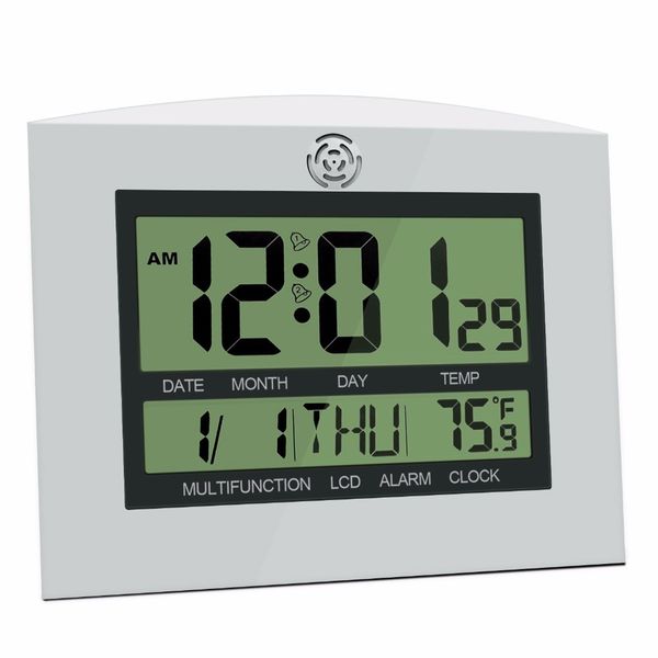 

large lcd digital wall clock table kitchen watch horloge mural wandklok electronic desk nixie alarm clock temperature calendar
