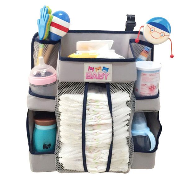 

baby crib children's bed hanging bag nursery diapers waterproof bedside organizer bed cradle bag bedding set accessories