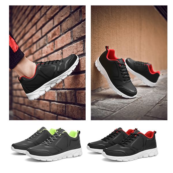 

2020 comfortable leather for men women running shoes triple black white red green trainers sports designer sneakers size 38-46