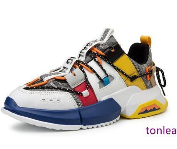 

trend colorful breathable running shoes for men thick bottom sport shoes mixed colors men sneakers athletic trainers zapatillas