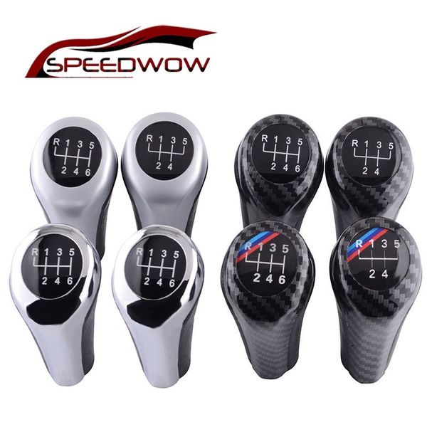

speedwow car gear shift knob mt gear stick knob carbon fiber 5/6 speed for 1 3 5 6 series e46 e53 e60 e61 e65 e90 e91 e92
