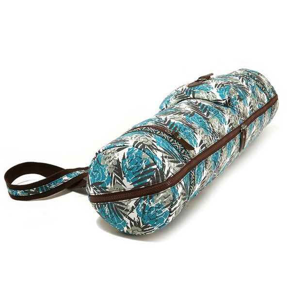 

leaves print adjustable strap pilates case gym practical carrier exercise waterproof yoga mat bag casual fitness portable