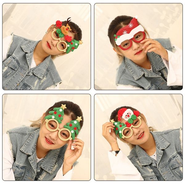 

new year christmas decorations children glasses glitter party eyeglasses cute glasses frame for xmas party decoration supplies