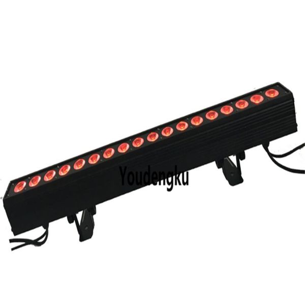 

6 pieces 18x10w rgbw 4 in 1 dmx wedding led wallwasher uplighting indoor led wall washer bar light