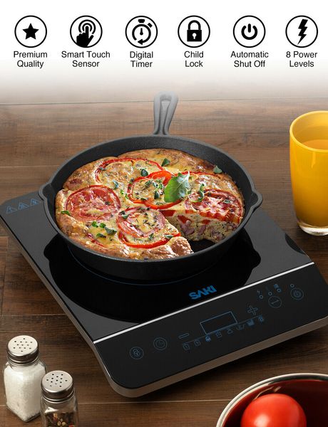 2019 Details About Induction Cooktop 1800w Portable Induction