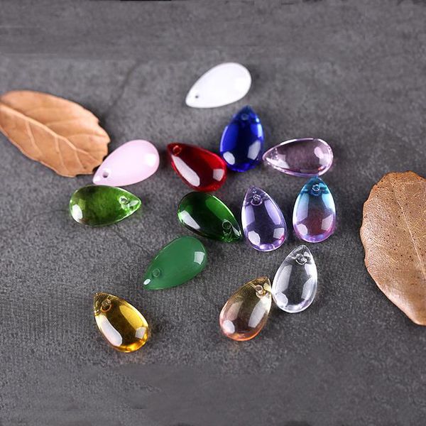 

8*14x5mm czech water drop beads diy lampwork petals glazed mermaid tears jewelry accessories gsllz003 handmade, Black