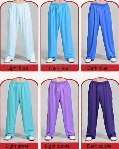 

12color martial arts pants wushu training pants tai chi taiji trousers black/blue/gray/purple/pink, Black;red