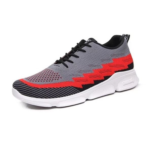 

men sneaker soft air mesh breathable sports casual flat shoes 2019 fashion lac-up man shoes lightweight popular walking sneakers, Black