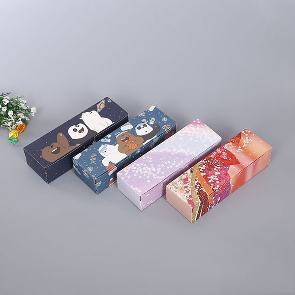 Keksschachteln, Cracker-Box, Kuchen-Geschenkboxen, Macaron-Keks-Pfannkuchen-Verpackung, Kraftpapier-Boxen, 21,2 x 7 x 5 cm