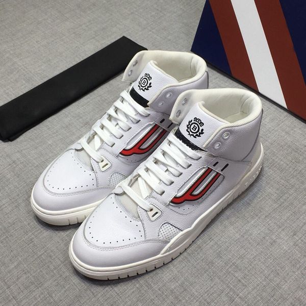 

luxury latest men's casual shoes high leather wear-resistant shoes sheep leather belt in original box, Blue;gray