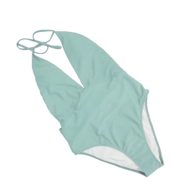 

bikinis set women one-piece swimsuit push up bikini halter and waist lace bathing beachwear swimwear solid elastic