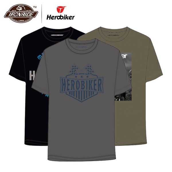 

herobiker men motorcycle t-shirt moto racing short t-shirt motorbike motocross sports jersey fashion quick-drying shirt summer