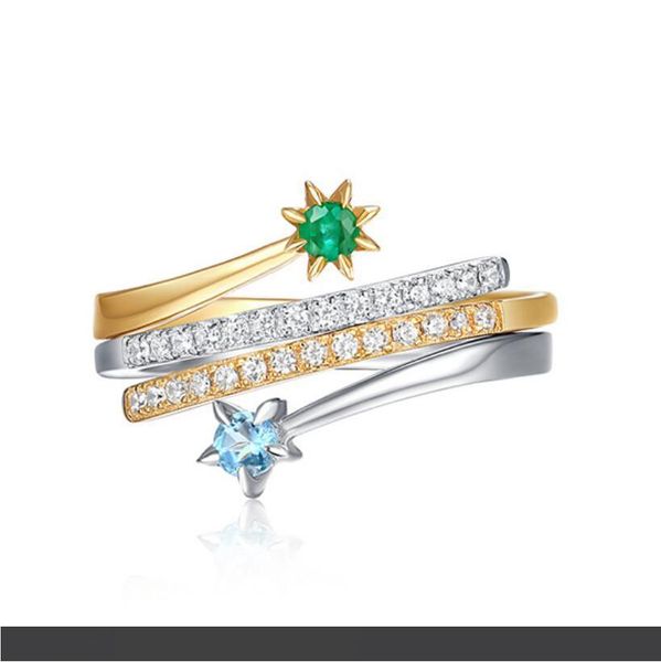 

роскошные ювелирные изделия дизайнерские кольца для женщин s925 стерлингового серебра с хрустальными кольцами горячая мода бесплатная достав, Silver