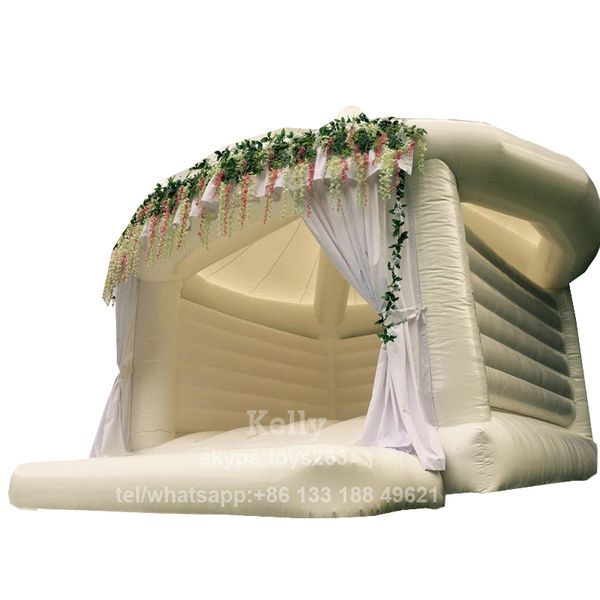 

pvc tarpaulin durable inflatable wedding bouncer for sale commercial inflatable white bouncer caslte for wedding party kids bouncy house
