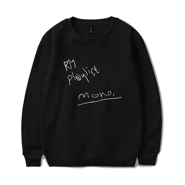 

новая мода pop rm моно женщины повседневной одежда продажа горячей монолитная длинные рукава толстовка толстовка печать kpops плюс размер 4x, Black