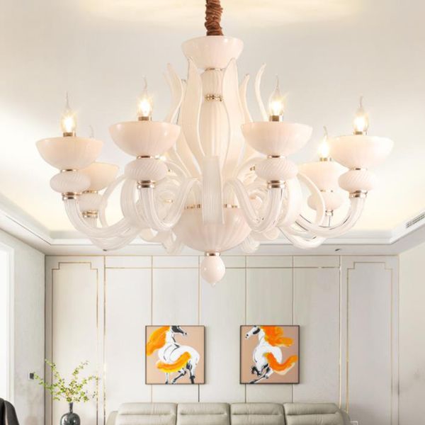Modern Led Glass Chandelier Lights Creative Indoor Lighting
