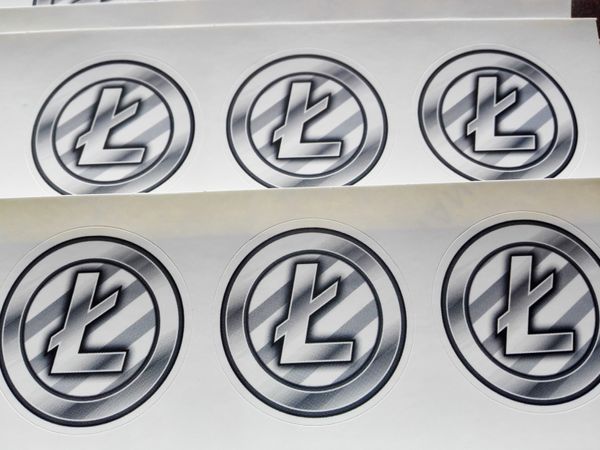 

180pcs 4cm diameter LITECOIN logo Self-adhesive paper label sticker with gloss lamination on surface LTC logo, Item No.FS12