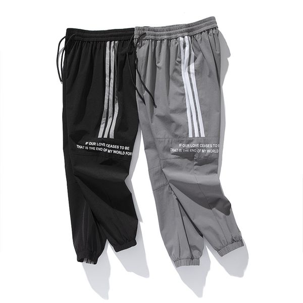 

2020 men's cotton elastic casual pants men ious ankle-length pants high-quality business trousers male four seasons pant, Black