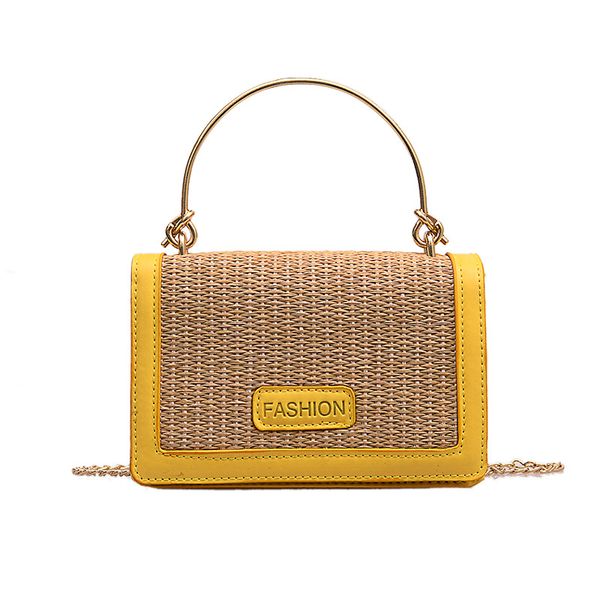 

asds-straw small bag female new foreign air woven small square bag girl wild chain sling shoulder