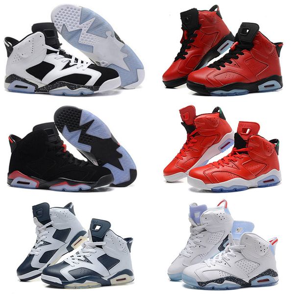 

new 6 men basketball shoes carmine infrared sport blue olympic slam dunk oreo sports sneakers