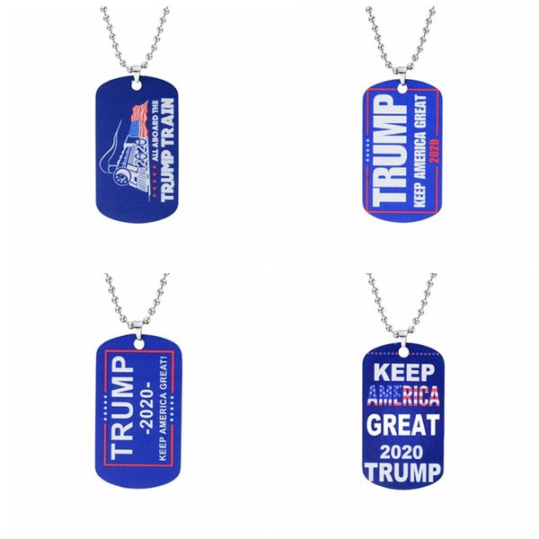 

necklace 2020 trump american election supplies stainless steel pendant make america great again metal necklace ing