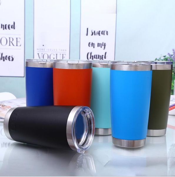 

Whole ale new arrived liver metal in ulated travel mug 600ml water bottle beer coffee mug with lid for car cup coffee cup drinkware uppl