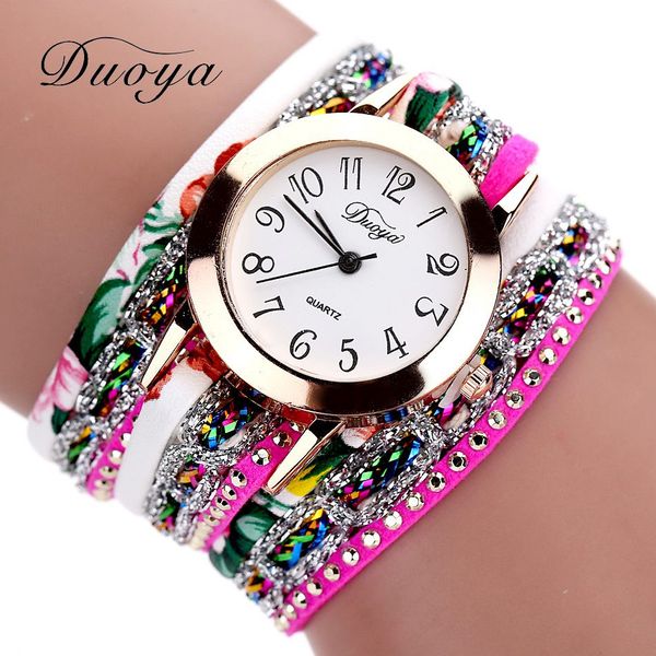 

watches women flower popular quartz diamond leather bracelet watch female ladies gemstone dress wristwatch, Slivery;brown