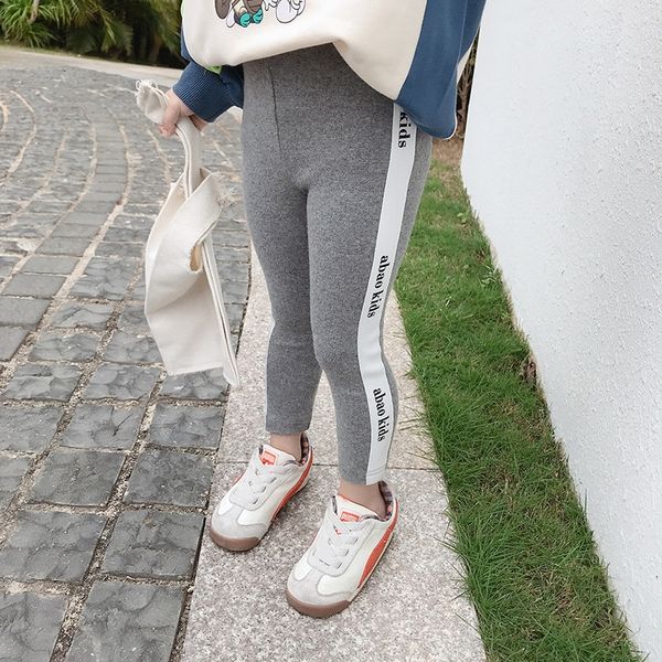

autumn 2020 children's leggings children's horse girls tight pants tight pants ' pure cotton letter stretch leggings 2065, Blue