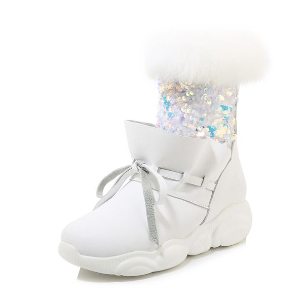 

women's rubber boots shoes woman winter shoes booties ladies boots-women flat heel bling bling low heels booties zipper luxury, Black