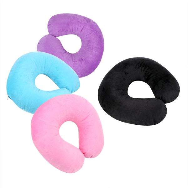 

comfortable and soft home travel essentials cushion pain relief soft sleep support u shaped car neck pillow inflatable pillow