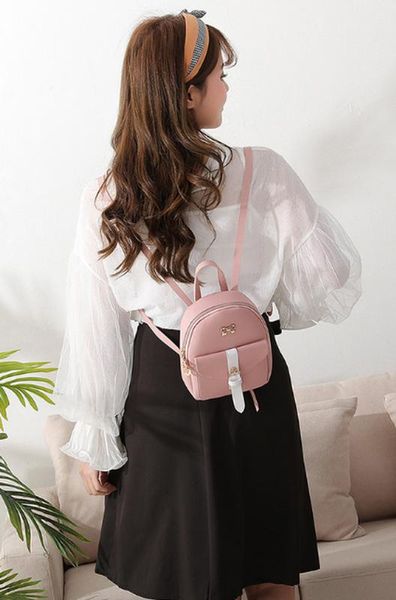 

2020 корейский стиль контрастный цвет сумка тип обложки женская сумка кожаный рюкзак роскошный рюкзак мужчины