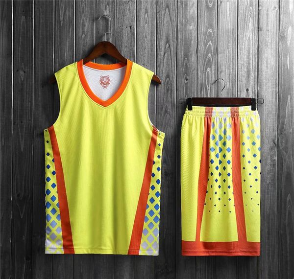

new style basketball uniform sets sports jersey for men 14, Black;red