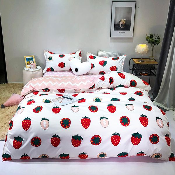 Best Wensd Red Comforter Set Bed Linen Cute Bedding Set Soft