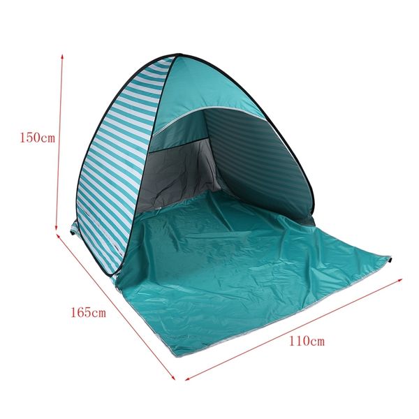 

outdoor 2 person beach camping tent anti-uv portable quick sunshade shelter canopy stripe automatic tent tents and shelters