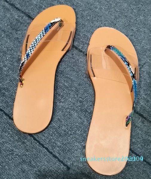

women summer sandals slippers transpare plus size sheer bohemian style open toes club slip-on flat sandals flat shoes stylish s09, Black