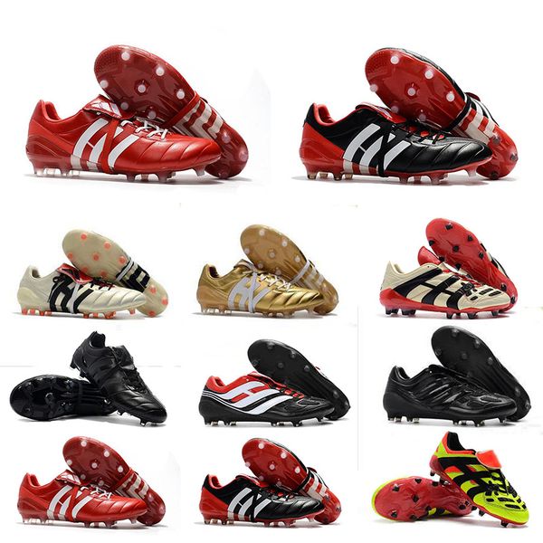 

2019 Predator Accelerator Electricity Purecontrol Champagne FG Soccer Boots Football Boots White/Core Mens Soccer Cleats Shoes Size 39-46