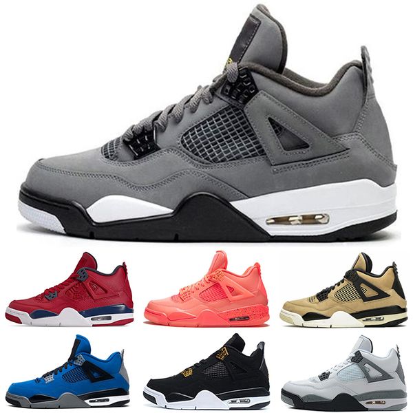 

2020 wholesale 4s basketball shoes cool grey fiba mushroom cactus jack blue mens trainers 4 men athletic sports sneakers 7-13