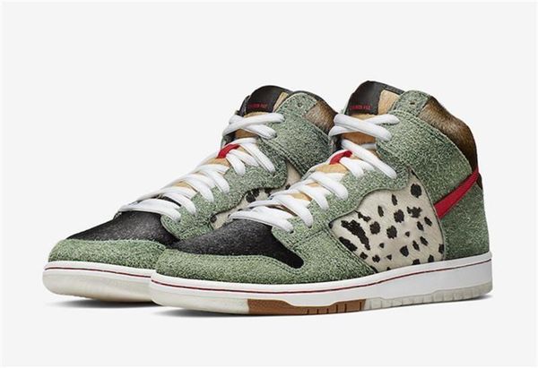 

2020 new arrive sb dunk high dog walker basketball shoes for mens black green trainers designer brand sport sneakers size 40-46